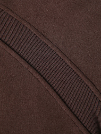 Cropped half-zip hoodie