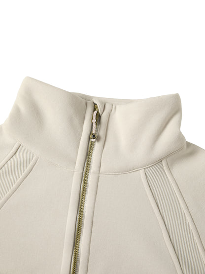 Cropped half-zip pullover