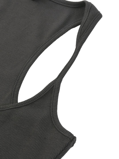 Slim Fit Ribbed Racerback