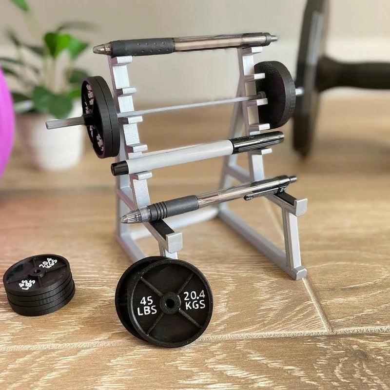 Creative weight rack pen holder