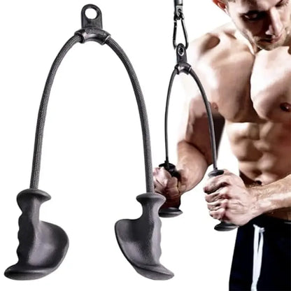 Ergonomic triceps rope
