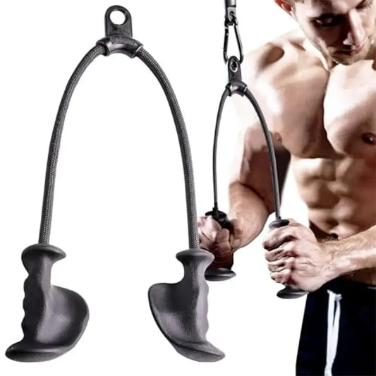 Ergonomic triceps rope